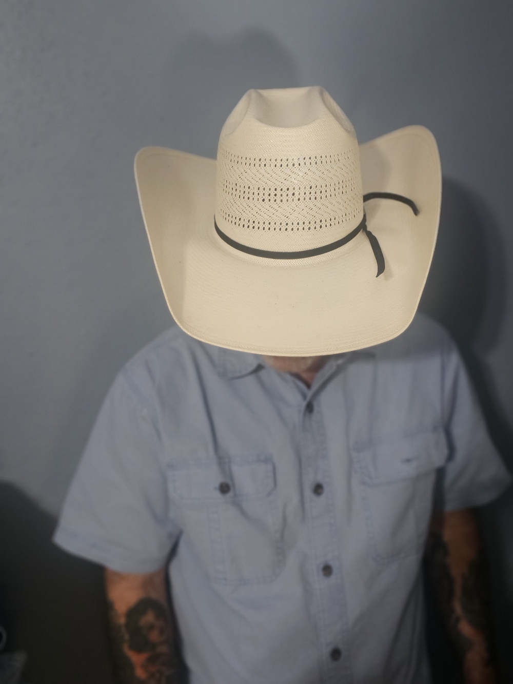 Anerican Hat Co Straw Cowboy Hat with Black Band #7400